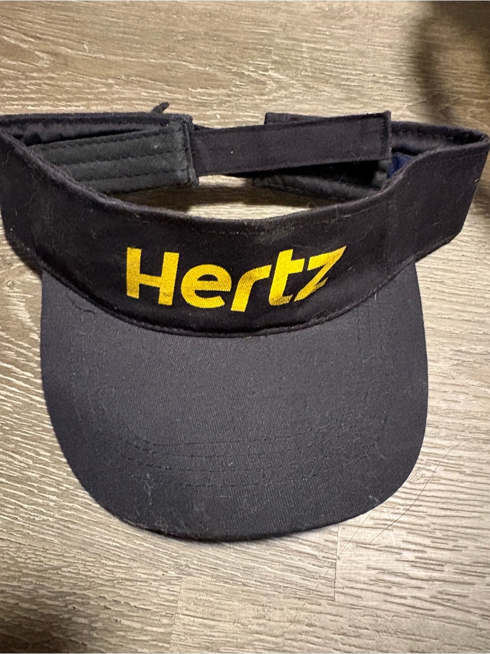 Branded Black Visor with Yellow Logo